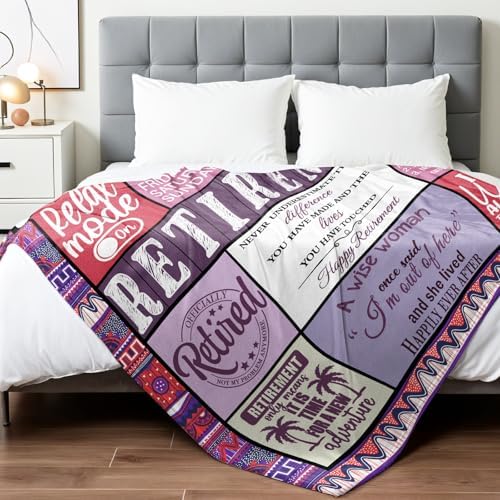 Retirement Blanket for Women - Cozy Throw Gift
