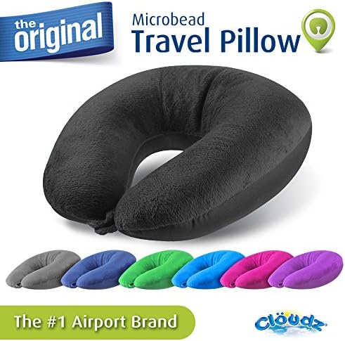 Cloudz Dual Comfort Microbead Travel Pillow - Black