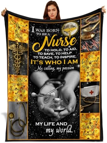Personalized Nurse Blanket for Wife from Husband
