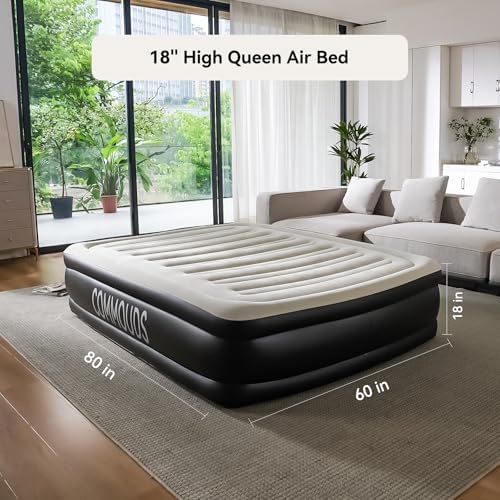 COMMOUDS Queen Air Mattress with Rechargeable Pump 1