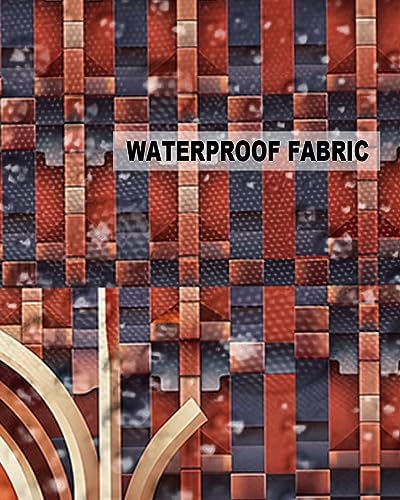 Waterproof Pillow Protector 2 Pack - Soldier Brown Metallic Geometric Design 12x20
