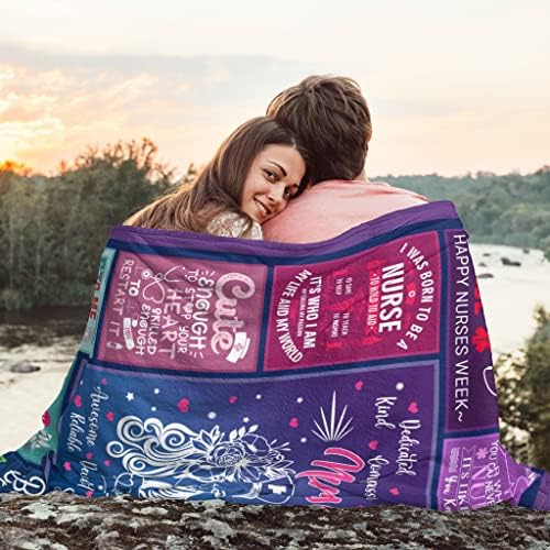 Nurse Themed Throw Blanket 60x50 Inches