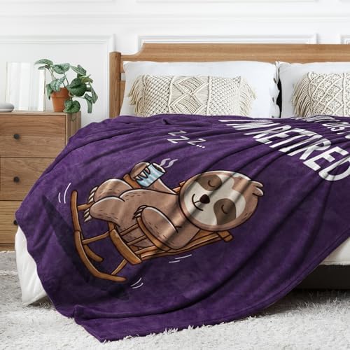 Funny Retirement Gift for Woman Super Soft Throw Blanket 50 X 60