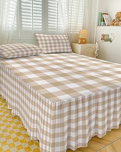 TH XHome 2 Piece Full Bed Skirt Set with Pillowcases
