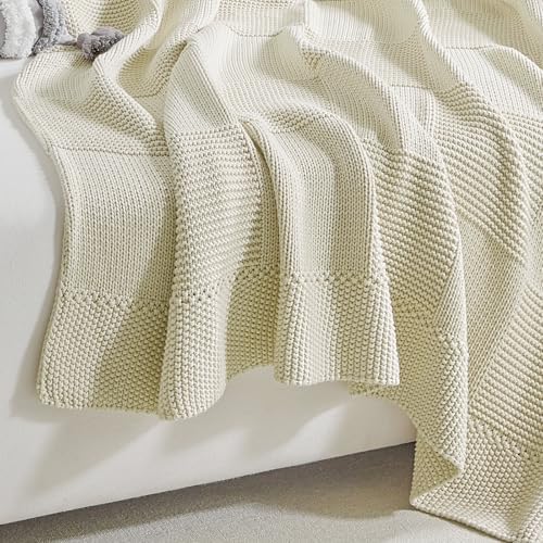 Longhui Chessboard Grid Chunky Cable Knit Throw Blanket