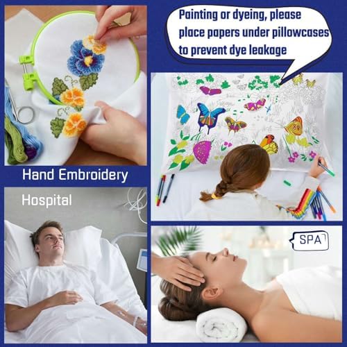 Acteb Bulk Pillow Cases Set of 12 Standard 20x26 Inches