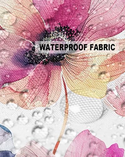 Waterproof Pillow Protectors 2 Pack with Zipper and Wildflower Design