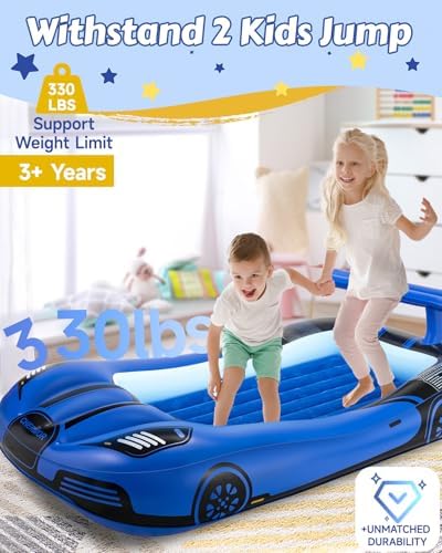 CHERIMOR Inflatable Toddler Travel Bed with Carry Bag and Safety Bumpers