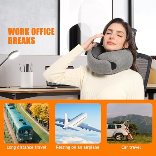 Almalls Travel Pillow with Eye Mask and Ear Plugs