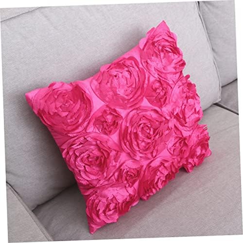 WHAMVOX Rose Embroidered Throw Pillow Cover