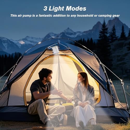 Yoocylii 3-in-1 Air Pump with LED Light and Vacuum Function
