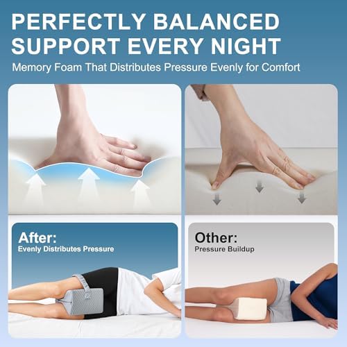 Cooling Knee Pillow for Sciatica Relief and Spine Support