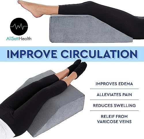 Memory Foam Leg Elevation Pillow for Swelling Relief