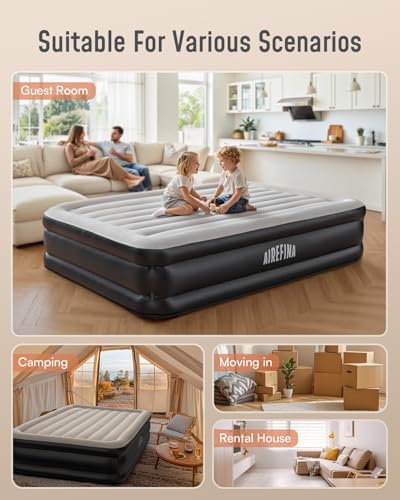 Airefina Full Air Mattress with Built In Pump