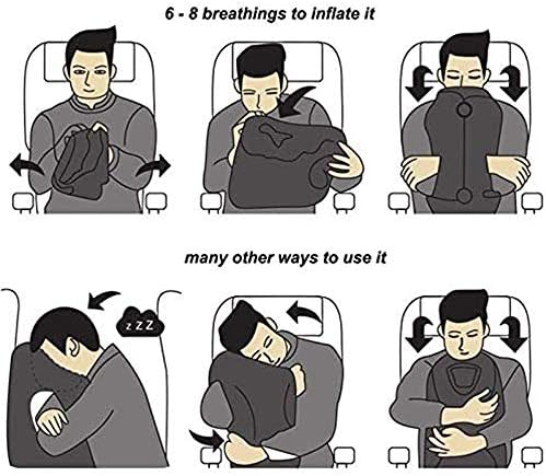Kimiandy Inflatable Travel Pillow - 45 Neck Support for Comfortable Sleeping