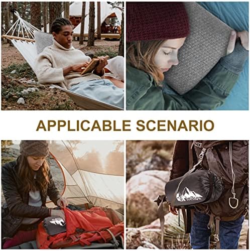 Ivellow Memory Foam Travel Pillow for Camping Hiking