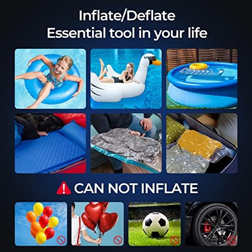 5200mAh Electric Air Pump with LED Display and 4 Nozzles