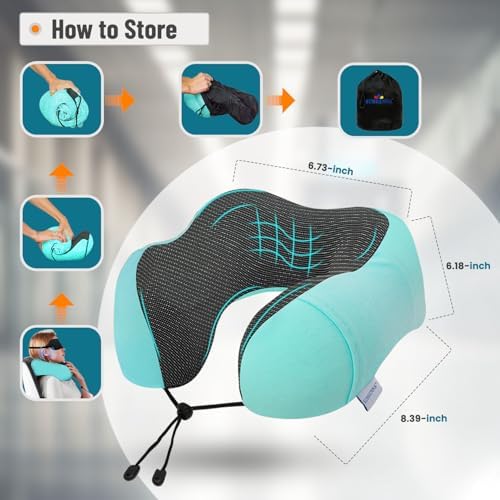 Subrenna Adjustable Travel Pillow for Neck Support and Comfort
