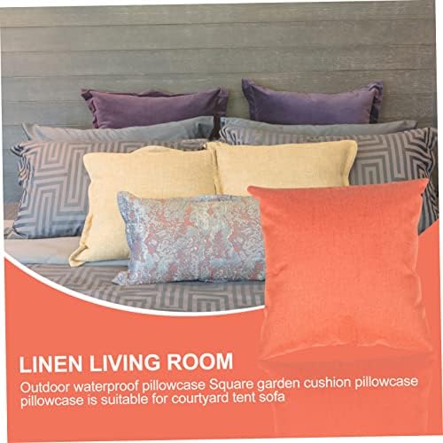 1piece Linen Pillowcase Zippered Protector for Home and Outdoor Use