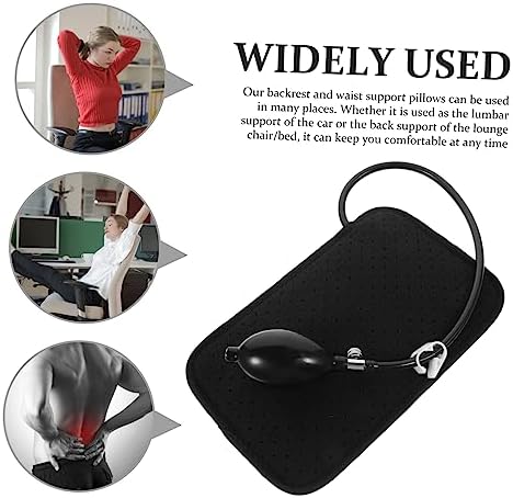 Ipetboom Inflatable Lumbar Support Pad for Hiking Camping Office Breaks