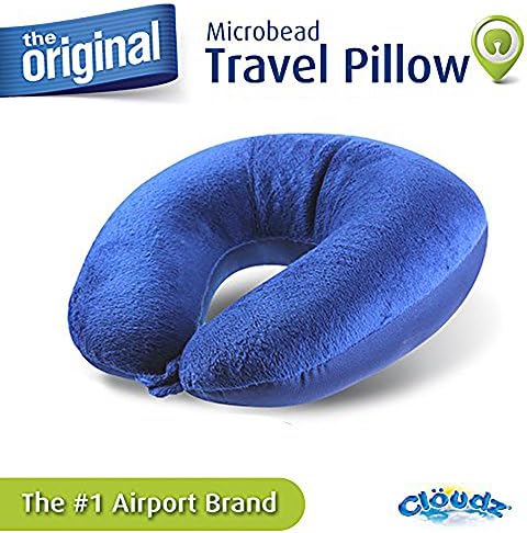 Cloudz Dual Comfort Microbead Travel Pillow - Blue