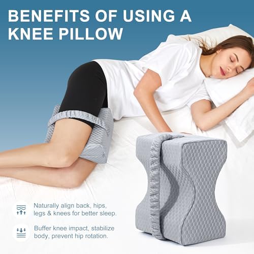 Cooling Knee Pillow for Sciatica Relief and Spine Support