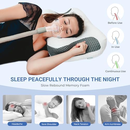 Elviros Cervical Neck CPAP Pillow for Sleep Apnea