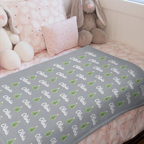 Customizable Tree Blanket with Name - Personalized Throw Blanket