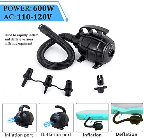 Electric Air Pump with 4 Nozzles for Inflatable Mats