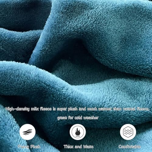 Luxurious Velvet Fitted Sheets 15 Deep Pockets Teal Blue Twin