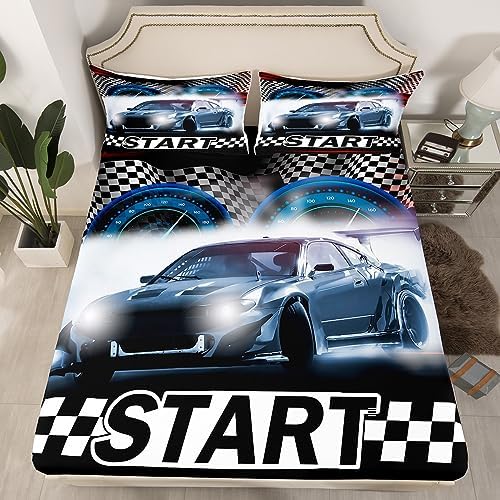 Castle Fairy Sports Car Boys Sheet Set with Pillowcases