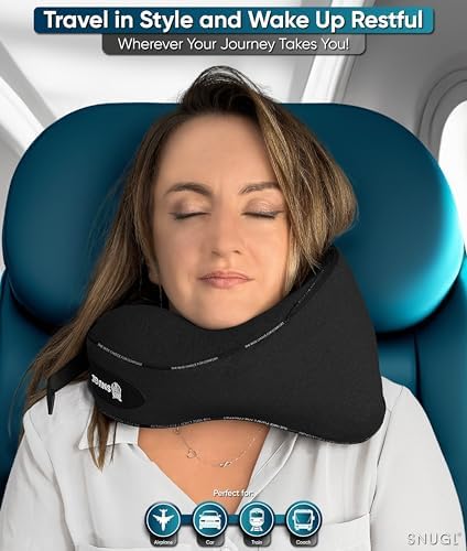 SNUGL Travel Pillow Neck Support for Long Flights