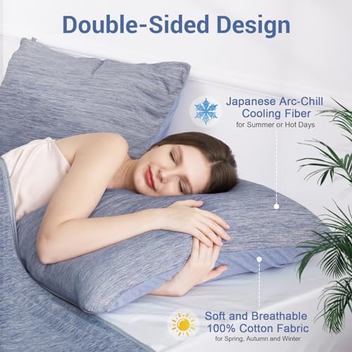 Elegear Double-Sided Cooling Pillowcases Set of 2