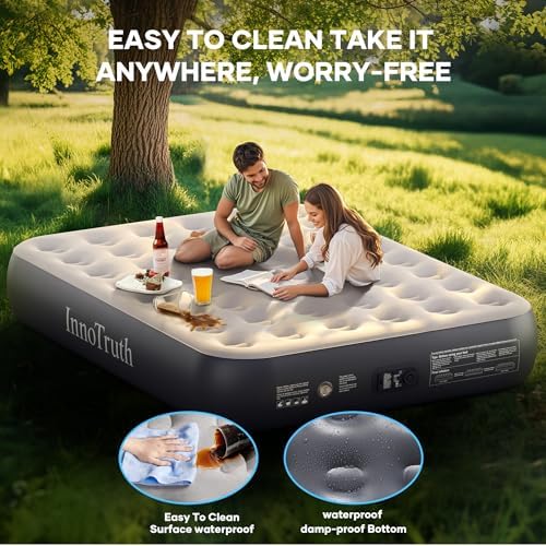InnoTruth Queen Air Mattress with Built-in Pump and 13 Raised Comfort