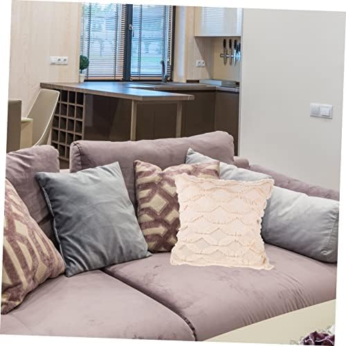 Alipis Decorative Throw Pillow Cover with Lint Pattern