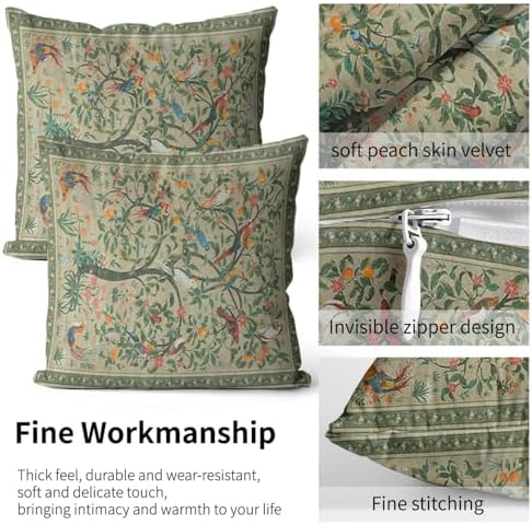 Chinoiserie Pillow Protectors with Zipper Set of 2