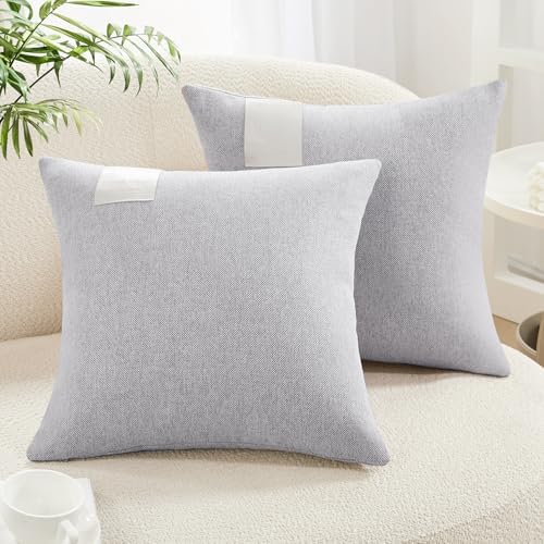 Deconovo Grayish Purple Pillow Covers 18x18 Pack of 2