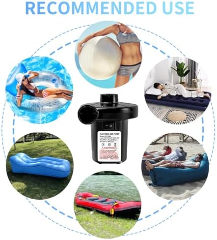Electric Air Pump for Inflatables 110V Portable with 3 Nozzles