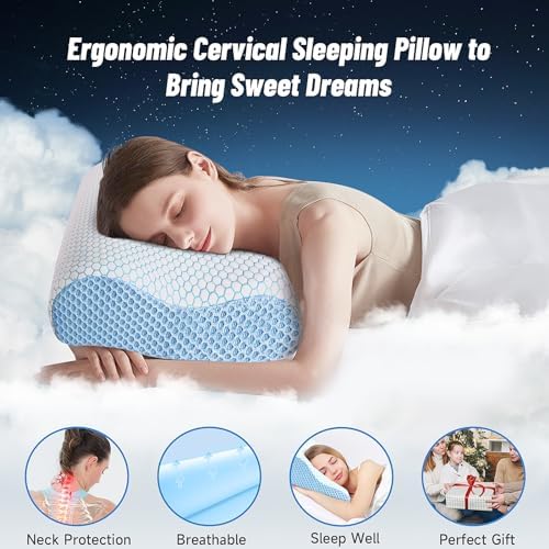 CloudBliss Ergonomic Neck Pillow for Sleep Relief