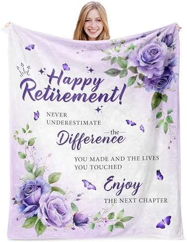 AICLIV Retirement 80x60 Fleece Blanket for Women