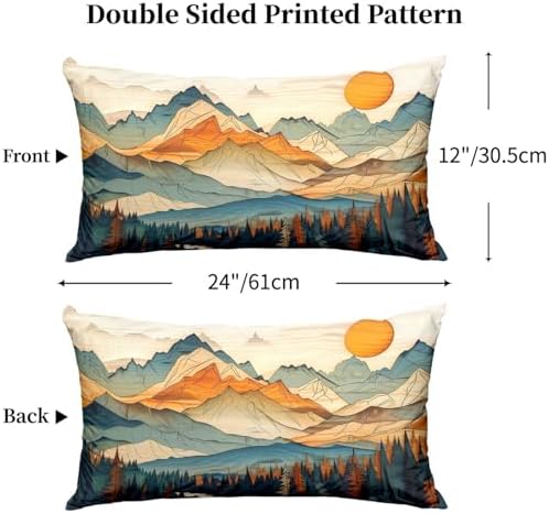 Forest Landscape Pillow Protectors Set of 2 with Zipper