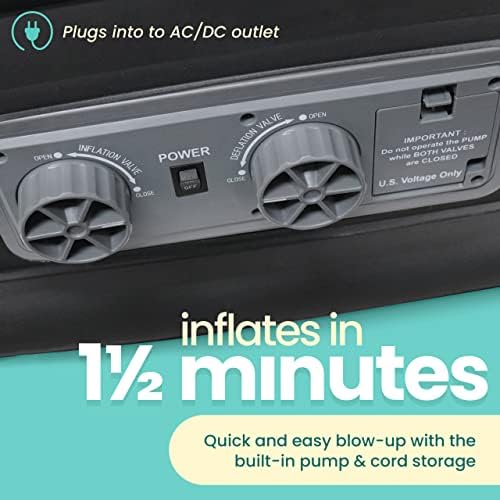 EZ INFLATE Double High Luxury Air Mattress with Built In Pump 1