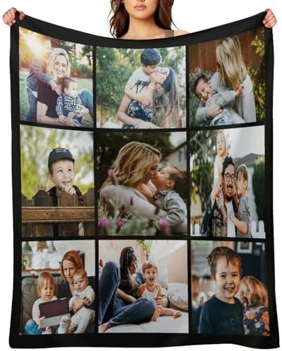 Custom Blanket with Picture - Cozy Personalized Throw for Home Gifts