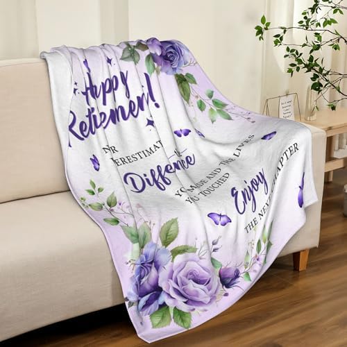 AICLIV Retirement 80x60 Fleece Blanket for Women