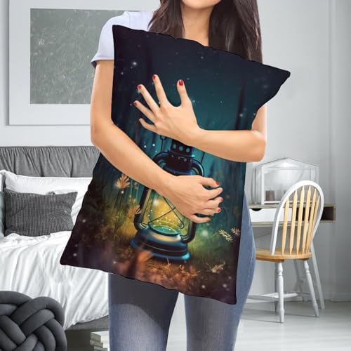 VFMNT Fireflies and Lantern Throw Pillow Cover