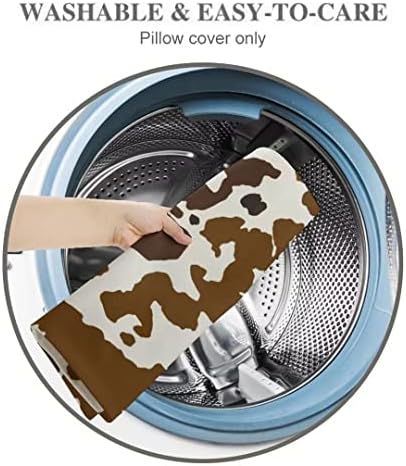 YUDILINSA Cow Print Body Pillow Cover 20x54 Zipper Decorative