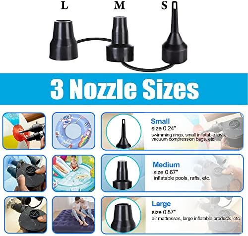 BrilliantHouse Electric Air Pump with 3 Nozzles 1