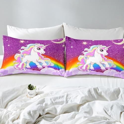 Castle Fairy Girls Unicorn Fitted Sheet Set 1