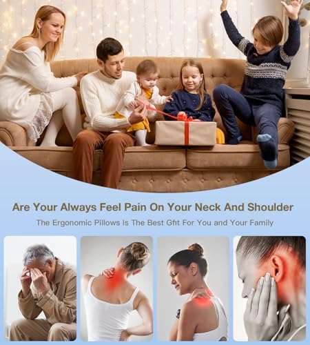 SurSynch Cervical Neck Pillow for Neck and Shoulder Pain Relief