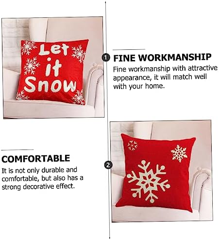 Veemoon 2pcs Christmas Cushion Covers Decorative Pillow Protectors